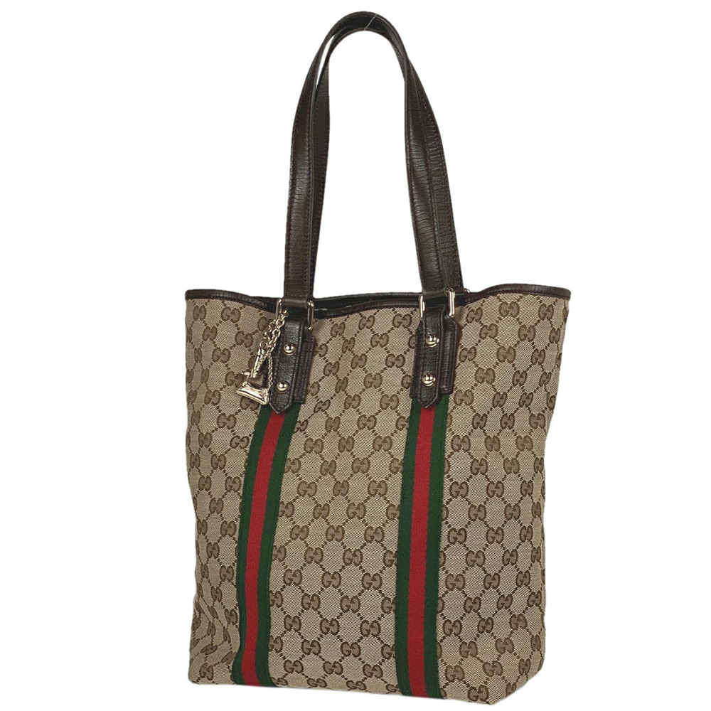 Gucci GG tote bag shoulder Sherry web canvas brown